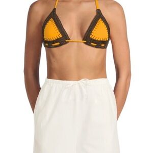 WeWoreWhat Yellow and Brown Bikini